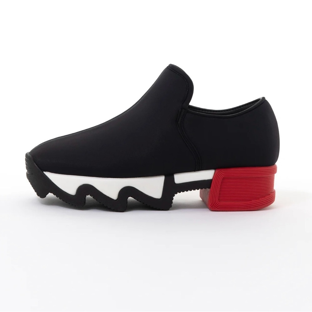 Black and Red Athletic Slip-On Shoes